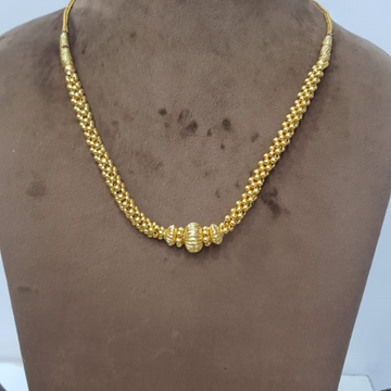 916 Gold Plain Elite Handmade Necklace SJJGN23 by 