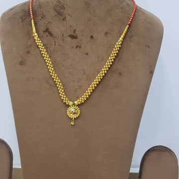 916 Gold Plain Fine Handmade Necklace SJJGN19 by 