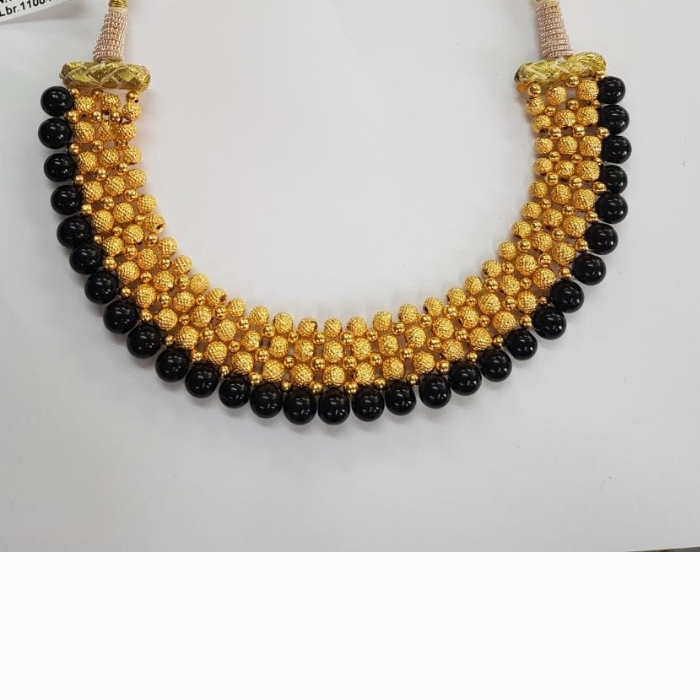 22k Plain Gold Necklace Set