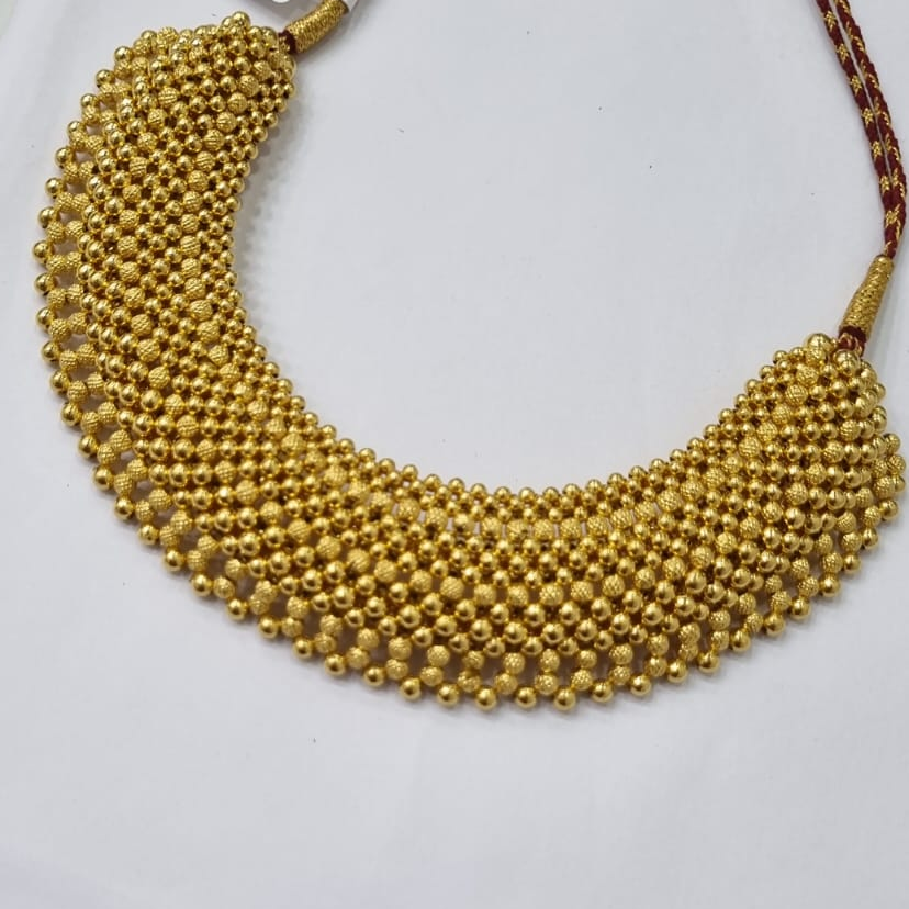 Triple galsari Gold Necklace Set