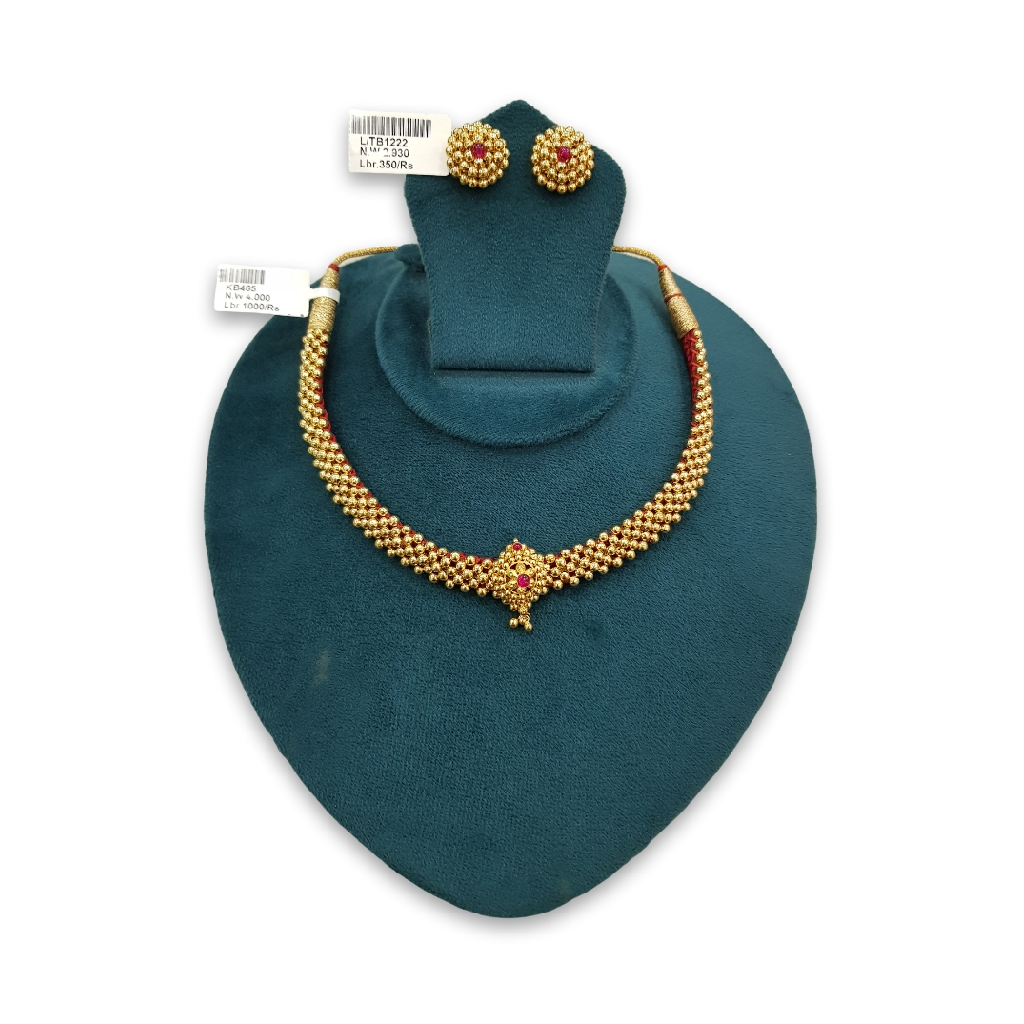 New Gold Kapda Necklace Set